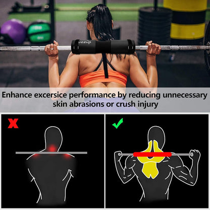 Barbell Pad Squat Pad for Weight Bar, Hip Thrust Pad for Support and Protection, Removable Barbell Bar Padding Cushion