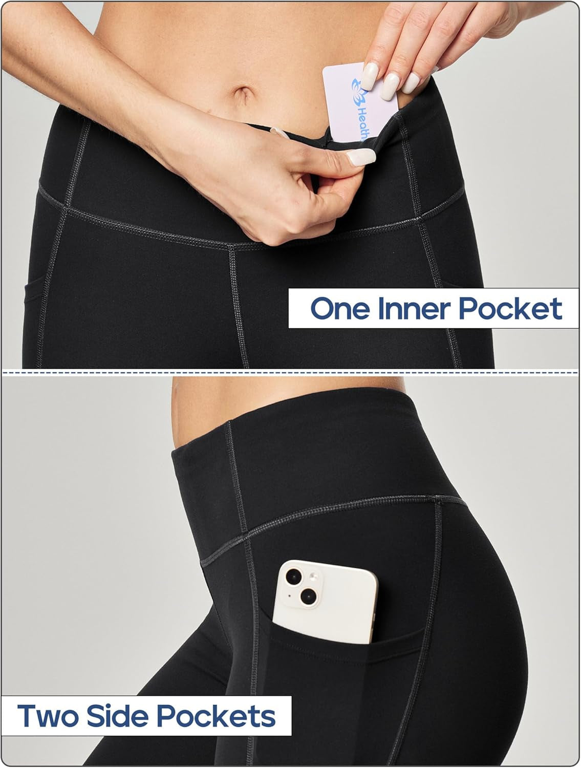 Leggings with Pockets for Women Tummy Control High Waisted Yoga Pants Women Compression Workout Leggings